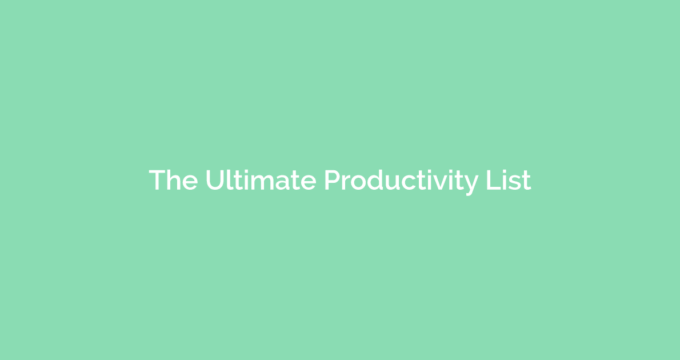 The Ultimate Productivity List – Noisli